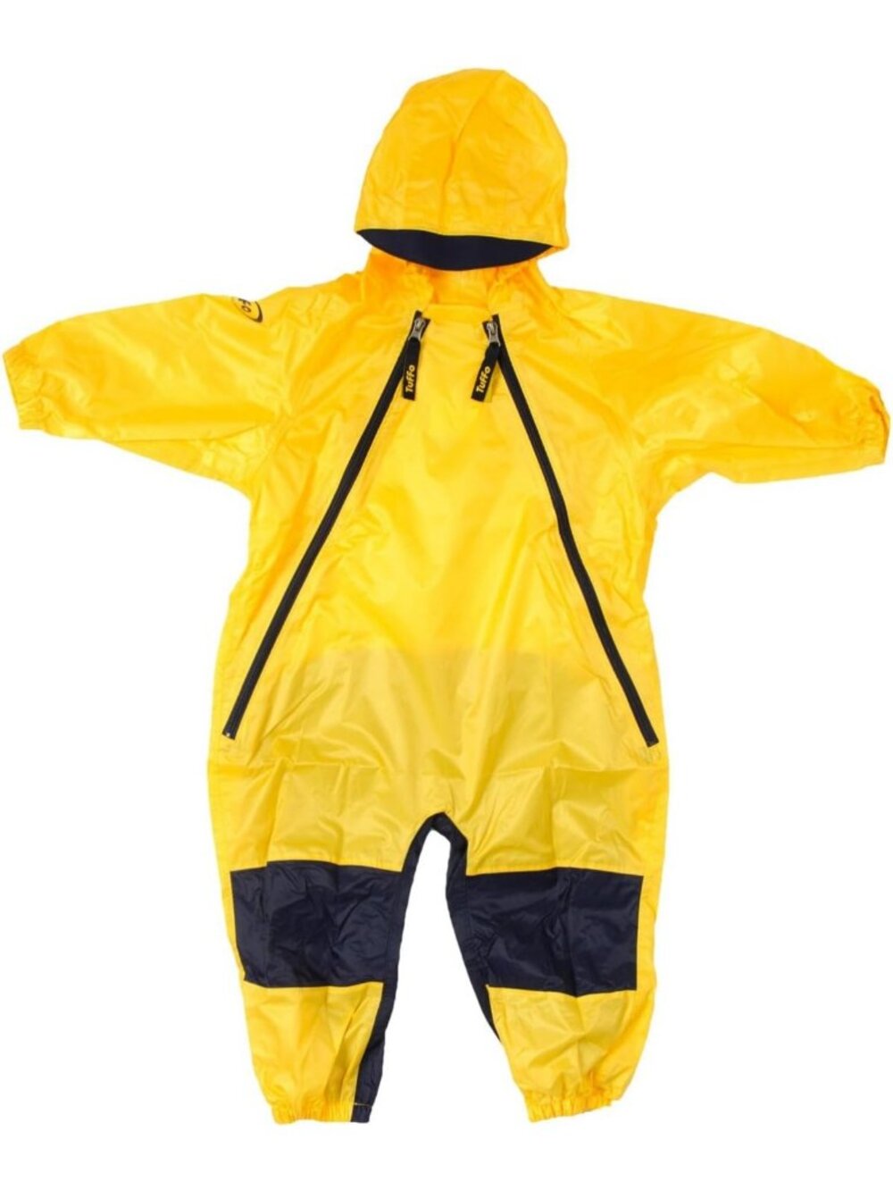 Kids Waterproof Rain Suit, One-Piece Coverall with Dual Zippers & Reinforced
